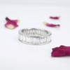 Platinum 5 ct Baguette Cut Diamond Eternity Band Ring Size 6 Anniversary, view 5