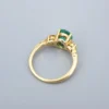 18k Gold Natural Colombian Emerald Diamond Ring 3-Stone 2.5 ctw Sz 8 GIA, view 7