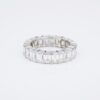 Platinum 5 ct Emerald Cut Diamond Eternity Band Ring Size 6 Anniversary, view 1