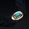 Rare 18k 1980 Paloma Picasso 7ct Black Opal Torsade Necklace Tiffany Co, view 5