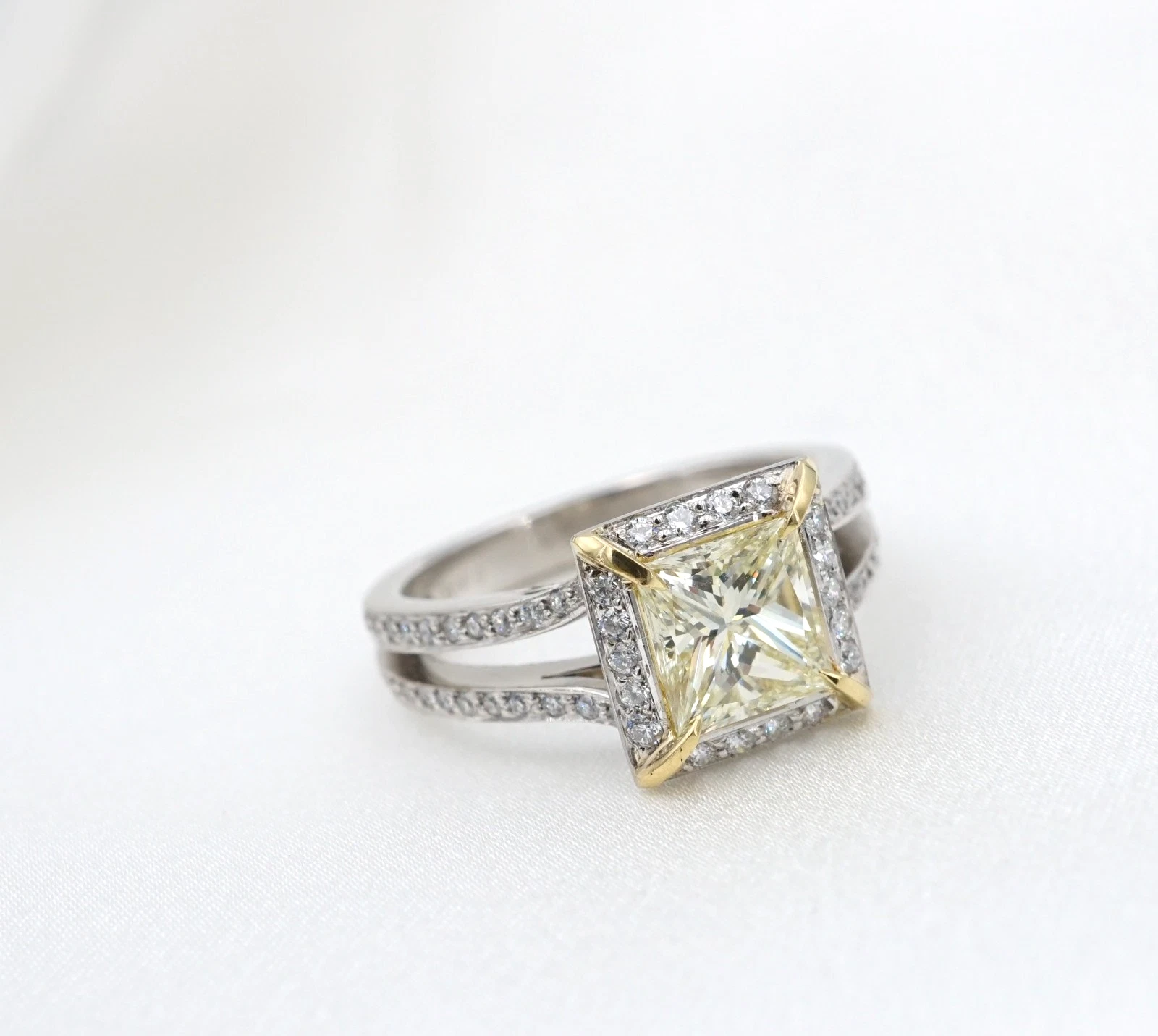FiKai Platinum 1.2ct Diamond Engagement Ring VS1 18k Gold Sz 6 GIA, view 7