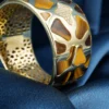 Roberto Coin Giraffe Bracelet Diamond Tigers Eye Inlay 18k Gold 6.5" 93g, view 6