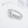 Platinum Diamond Engagement Ring Bridal Set E VS1 2.75 ct Size 7 AGS Cert, view 11