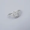 Tiffany & Co. Soleste Diamond Halo Ring Platinum Size 7.5 1 ctw Cushion, view 9