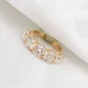NEW 18k 5-Stone Diamond Stacker Band 4.52ctw Yellow Gold Size 6.25, view 12
