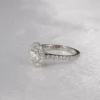 14k White Gold 1.01 carat Diamond Engagement Ring Halo J SI2 Size 6.5 GIA, view 12