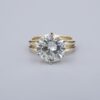 Diamond Engagement Ring 3.34 carat Round 18k Gold Solitaire GIA Cert, view 2