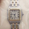 Serviced Cartier Panthere Medium Two Row Ladies Watch 18k 27mm Sealed, view 3