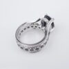 14k Sapphire Diamond Cocktail Ring White Gold Size 6.5 Natural 9 ctw New, view 4