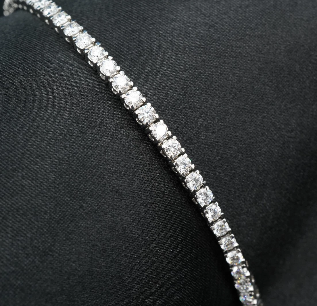 Kwiat Platinum Diamond Tennis Bracelet Natural 4 ctw 7" Designer Cert Box, view 6