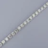6 Carat Natural Diamond Tennis Bracelet 14k White Gold 7" Vintage, view 4