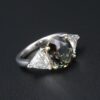 Natural Alexandrite Diamond Ring Platinum 18k 3-Stone 3ct Size 6 GIA, view 1
