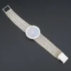 Vtg Chopard 18k Gold Black Opal Diamond Bezel Woven Cocktail Watch 27mm, view 5