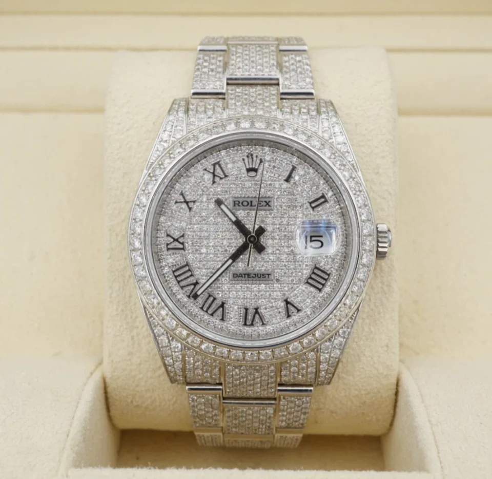 Rolex DJ41 Datejust 41 126300 Box Card 2022 Custom Diamond Bust Down CO1293