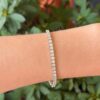 Kwiat Platinum Diamond Tennis Bracelet Natural 4 ctw 7" Designer Cert Box shown worn