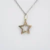 Sonja Picard 14k Gold Sterling Diamond Destiny Star Necklace 23", view 7