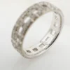 Tiffany & Co 18k Tiffany T True Wide Diamond Band Ring White Gold Size 8, view 6