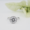 Diamond Halo Engagement Ring Size 4.5 2ctw 14k White Gold G VS1 RBC GIA, view 1