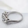 Vintage Natural Diamond 3.4cttw Engagement Ring Sz 7.25 Platinum 3 Stone, view 7