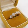 NEW 18k 5-Stone Diamond Stacker Band 4.52ctw Yellow Gold Size 6.25, view 11