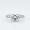 14k Classic 2.4 ctw Diamond Engagement White Gold Ring GIA Size 5, view 1