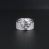 Diamond Engagement Ring Platinum 3ctw Modern Solitaire Size 5 Heavy, view 6