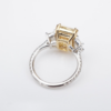 GIA Natural Yellow Diamond Engagement Ring 18k Platinum 5.6ctw Size 5, view 6