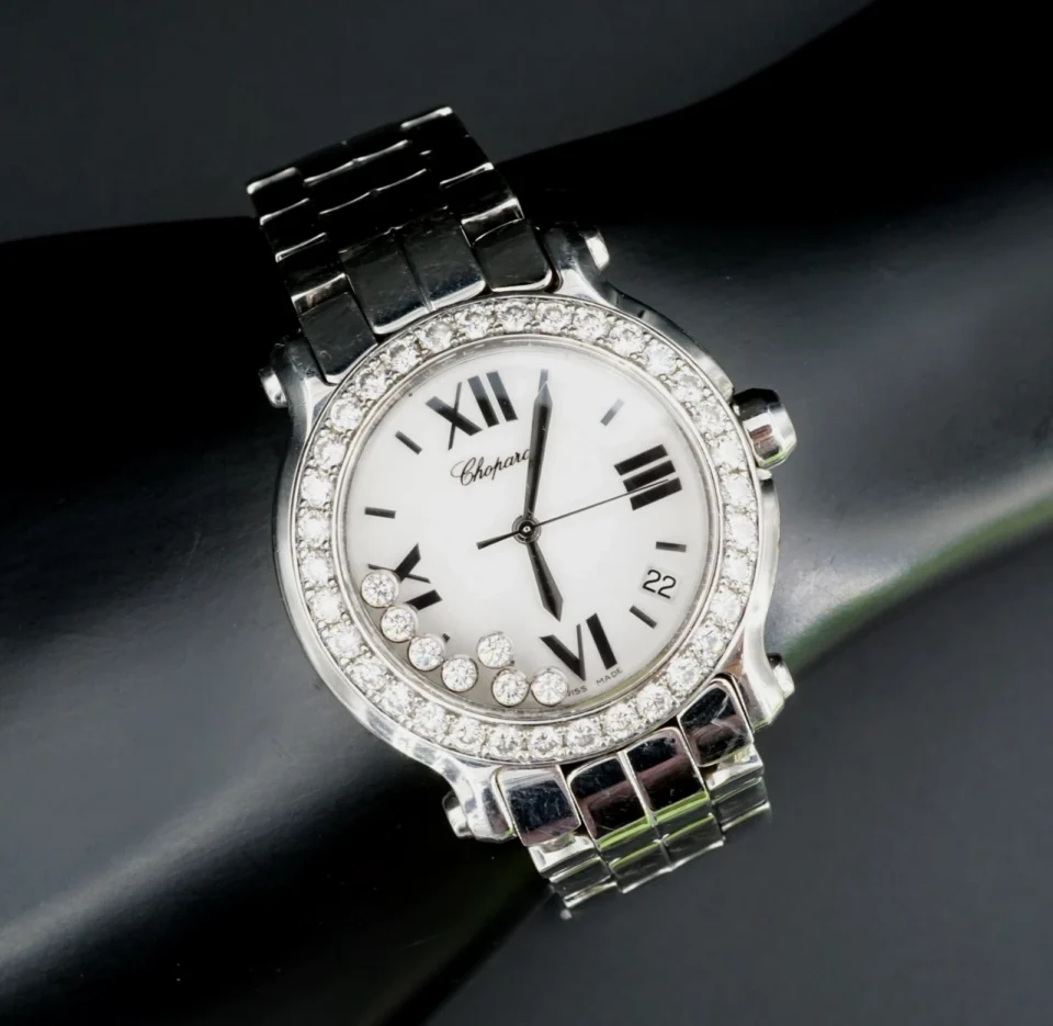 Chopard Happy Sport Diamonds SS Watch 36mm E76321 Diamond Bezel, view 2