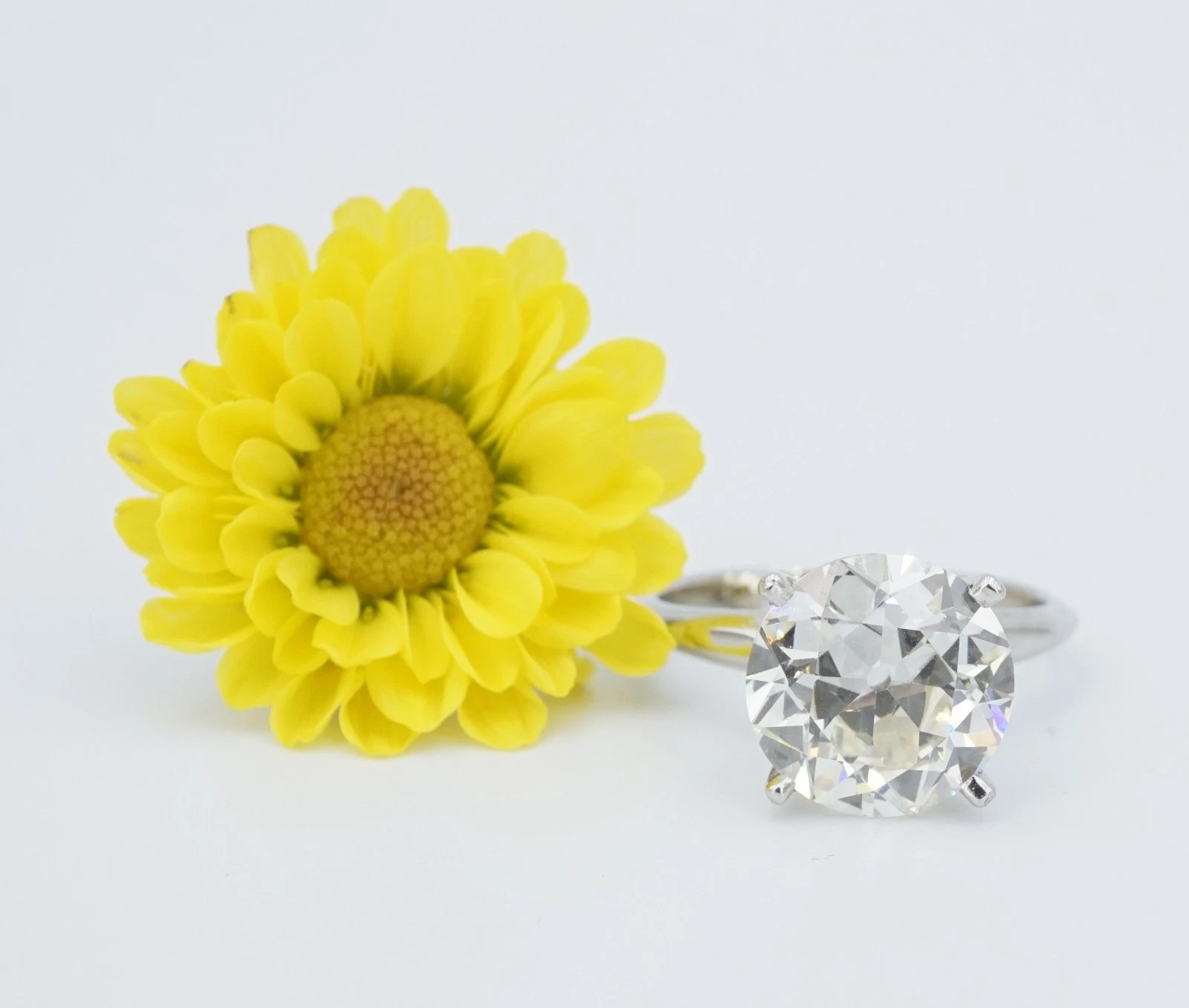 4ct Old Cut Natural Diamond Engagement Ring 18k GIA VS1 Solitaire Sz 6.75, view 2