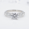 Platinum Diamond Engagement Ring Bridal Set E VS1 2.75 ct Size 7 AGS Cert, view 6