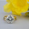 Diamond Engagement Ring 3.34 carat Round 18k Gold Solitaire GIA Cert, view 1