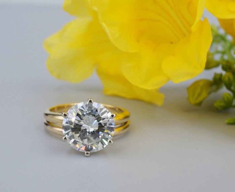 Diamond Engagement Ring 3.34 carat Round 18k Gold Solitaire GIA Cert CO1259