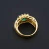 18k Gold 1.1ct Colombian Emerald Diamond Halo Cocktail Ring Sz 7 GIA F1, view 5