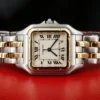 Vintage Cartier Panthere Medium Two Row Ladies Watch 18k 27mm 7", view 3