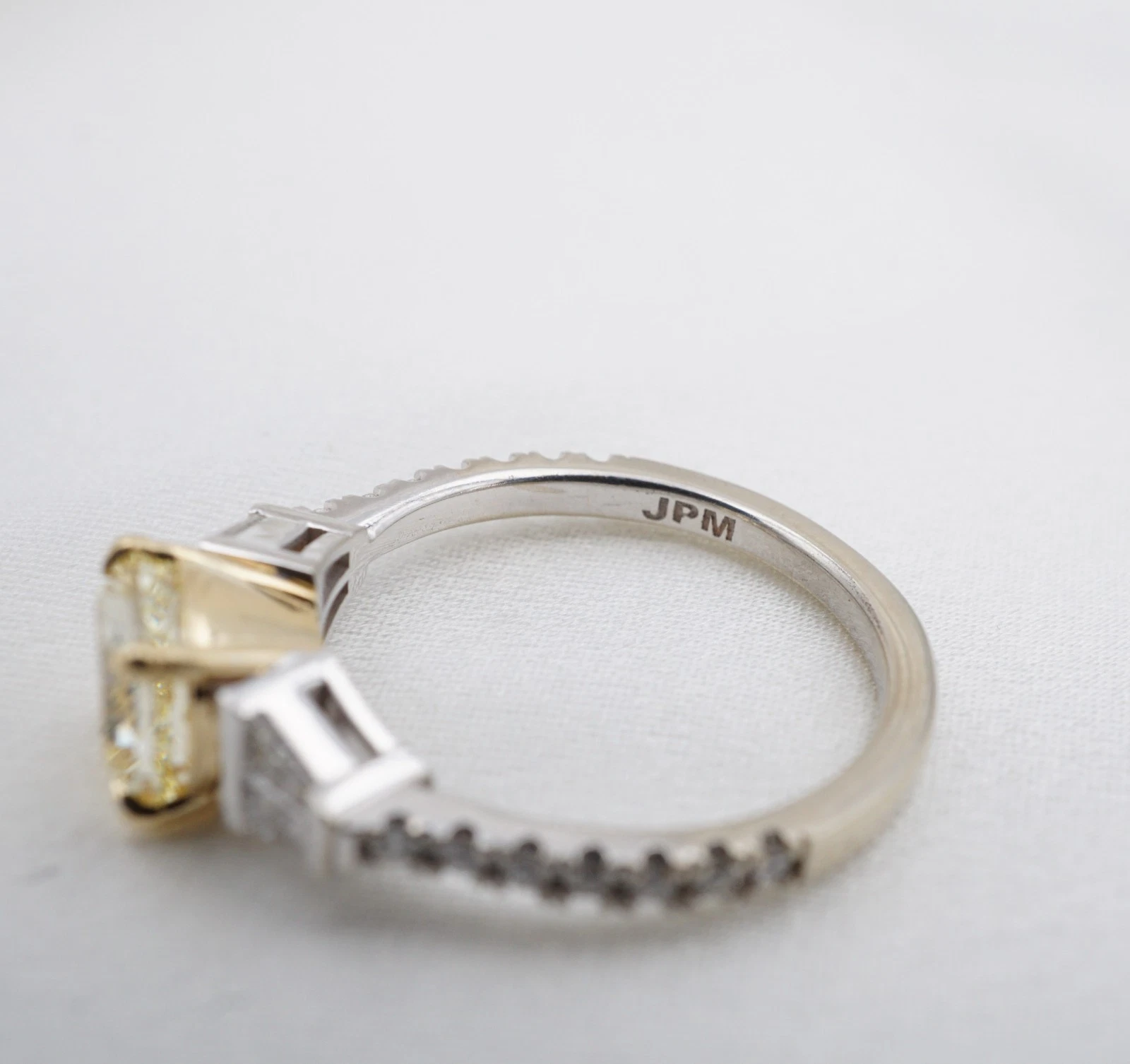 GIA 14k Natural Yellow Diamond 1.41ct Engagement Ring Bridal Set Sz 6, view 9