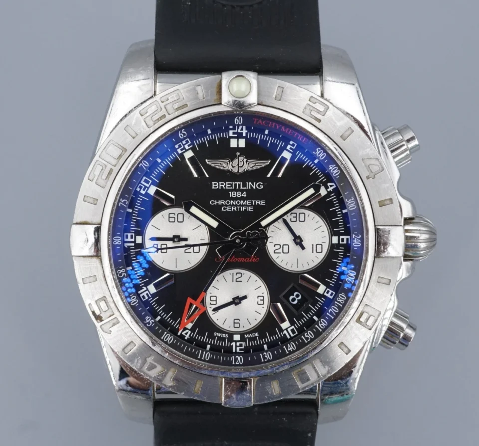 2016 Breitling Chronomat 44 GMT Black Onyx Dial AB0420 Box & Papers 44mm W1310