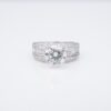 18k Diamond Engagement Ring White Gold 3.5 ctw Size 7.25 Natural, view 5
