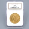 1866-S Double Eagle Gold $20 Dollar Coin NGC AU58 Motto, view 2