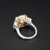 18k Gold 8.3ct Natural Emerald Diamond Halo Cocktail Ring Size 6 AGL Cert, view 8