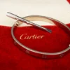 Cartier LOVE Bracelet Classic 18k White Gold Sz 18 Screwdriver Pouch Cert, view 7
