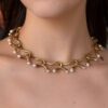 Angela Cummings 18k Pearl Collar Necklace Yellow Gold 16" Vintage shown worn