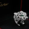 Cartier Panthère de Cartier 18k White Gold Diamond Ring Size 65 w/ Box, view 4