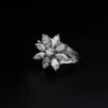 Asprey Diamond Ring Daisy Heritage Cluster 18k White Gold Size 6.5, view 6