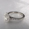 14k White Gold 1.01 carat Diamond Engagement Ring Halo J SI2 Size 6.5 GIA, view 8