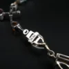 18k Meli Melo Multi-Gem Station Necklace Moonstone Diamond White Gold, view 8