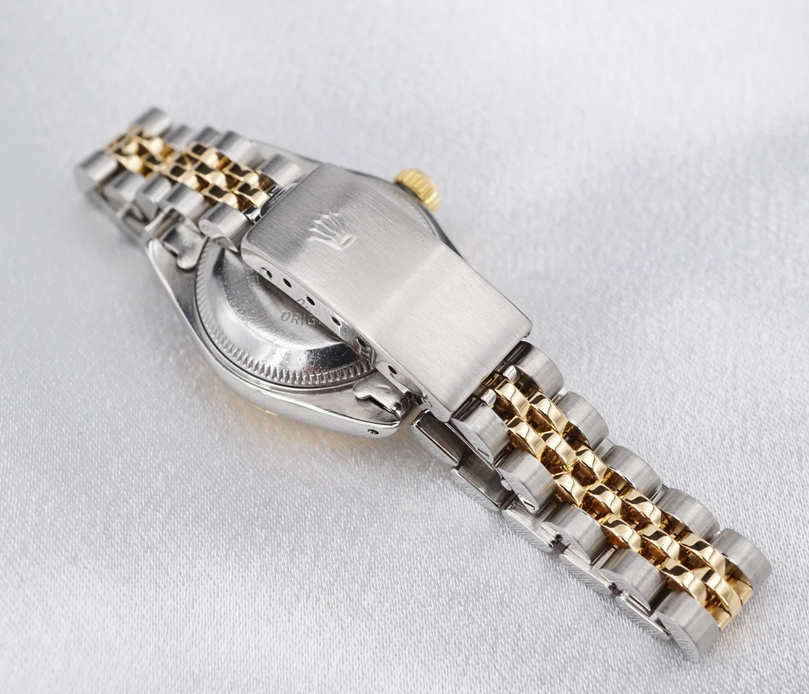 Ladies Rolex Diamond MOP 69173 SS 18k 1985 26mm Jubilee Warranty Watch, view 6