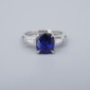 Ceylon Sapphire Diamond Ring 3ct GIA Platinum Engagement Cocktail Sz 6.75, view 7