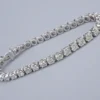 6 Carat Natural Diamond Tennis Bracelet 14k White Gold 7" Vintage, view 1