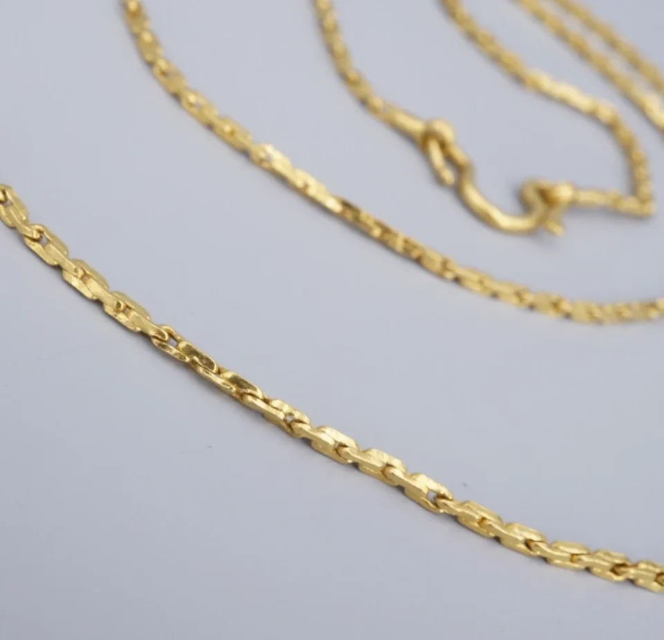 2 Bhat 23k Yellow Gold 2.4mm Chain Necklace 29" 29g NG1855