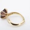Kat Florence 18k Gold Red Zircon Diamond Cocktail Ring 10 carats Size 8.5, view 9